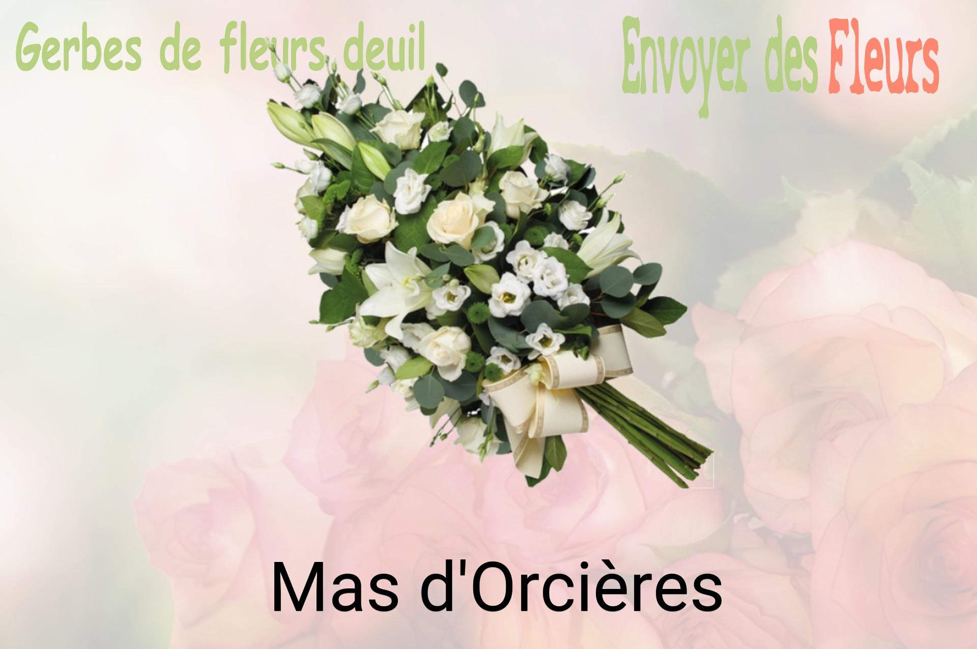 Gerbe de fleurs de deuil livrée à Mas-d'Orcières